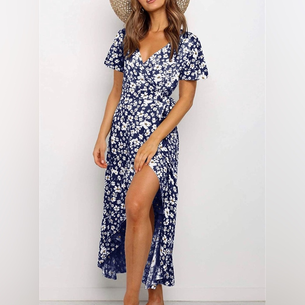 Floral wrap dress